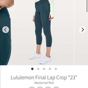 Lululemon final lap crop